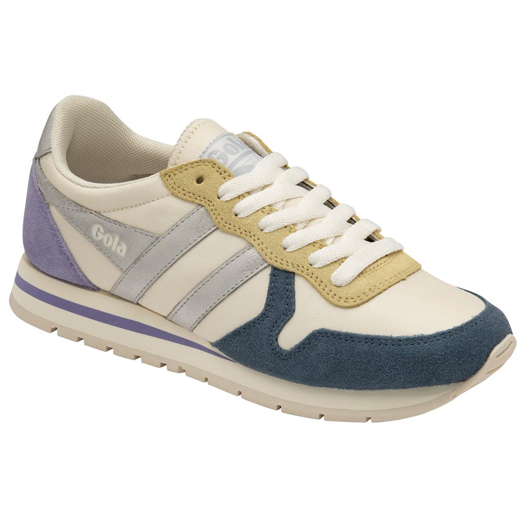 Gola Classics Daytona Quadrant Sneakers Branco Prateadas Lavanda Portugal | NEOX62587