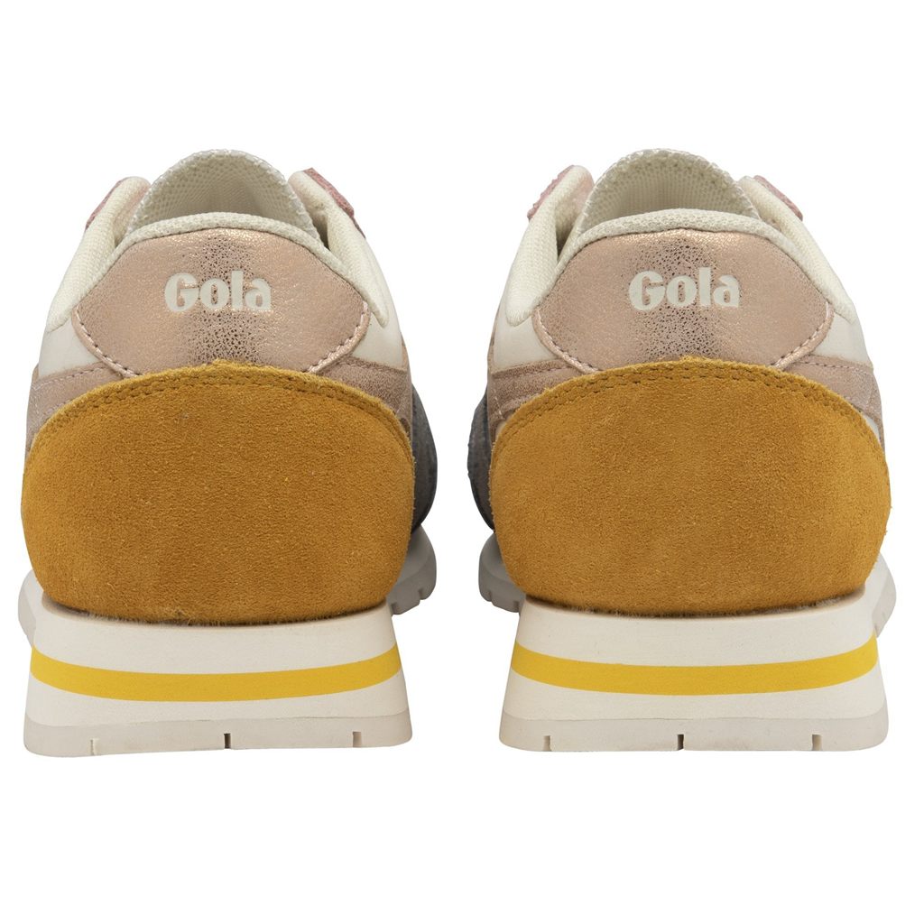 Gola Classics Daytona Quadrant Sneakers Branco Rosa Douradas Portugal | NMYF41635