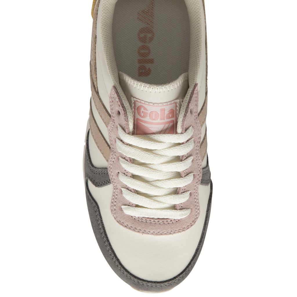 Gola Classics Daytona Quadrant Sneakers Branco Rosa Douradas Portugal | NMYF41635