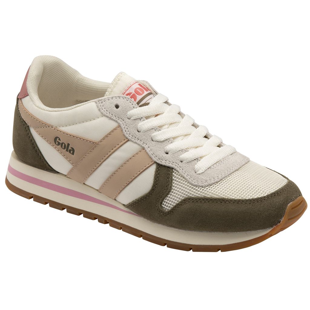 Gola Classics Daytona Sneakers Branco Caqui Rosa Portugal | WNBA85620