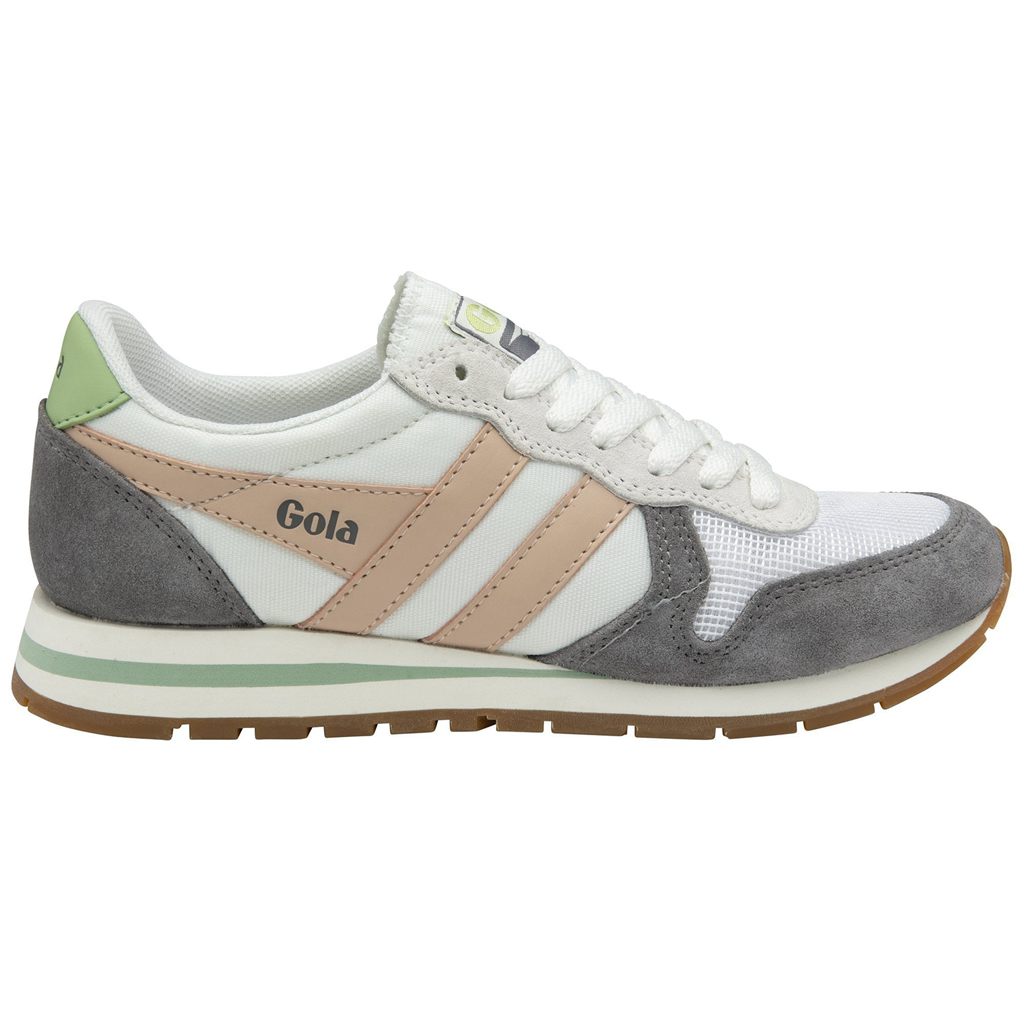 Gola Classics Daytona Sneakers Branco Rosa Verdes Portugal | YUDZ61092