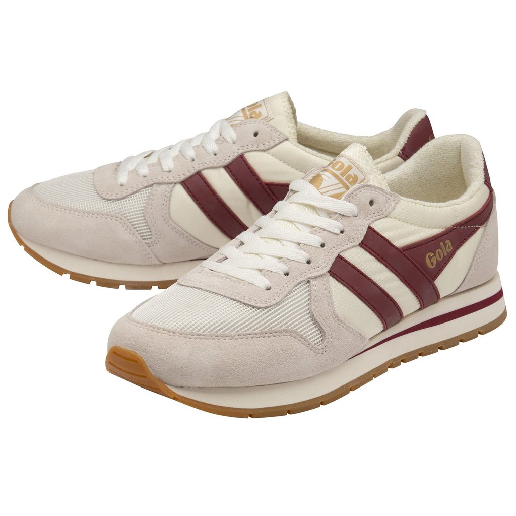 Gola Classics Daytona Sneakers Branco Vermelhas Escuro Portugal | KAHB41687