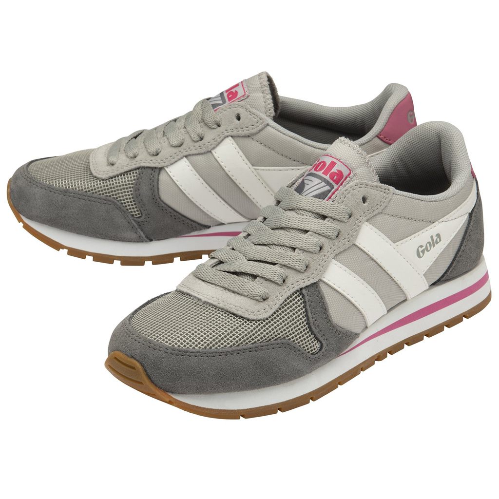 Gola Classics Daytona Sneakers Luz Cinzentas Branco Rosa Portugal | YAUD35401