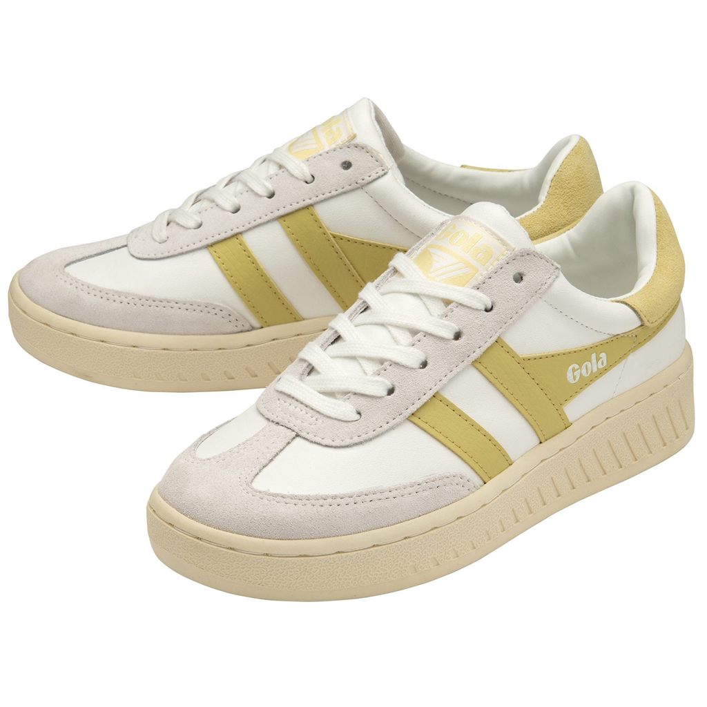 Gola Classics Dropshot Sneakers Branco Limão Portugal | YFHE21957