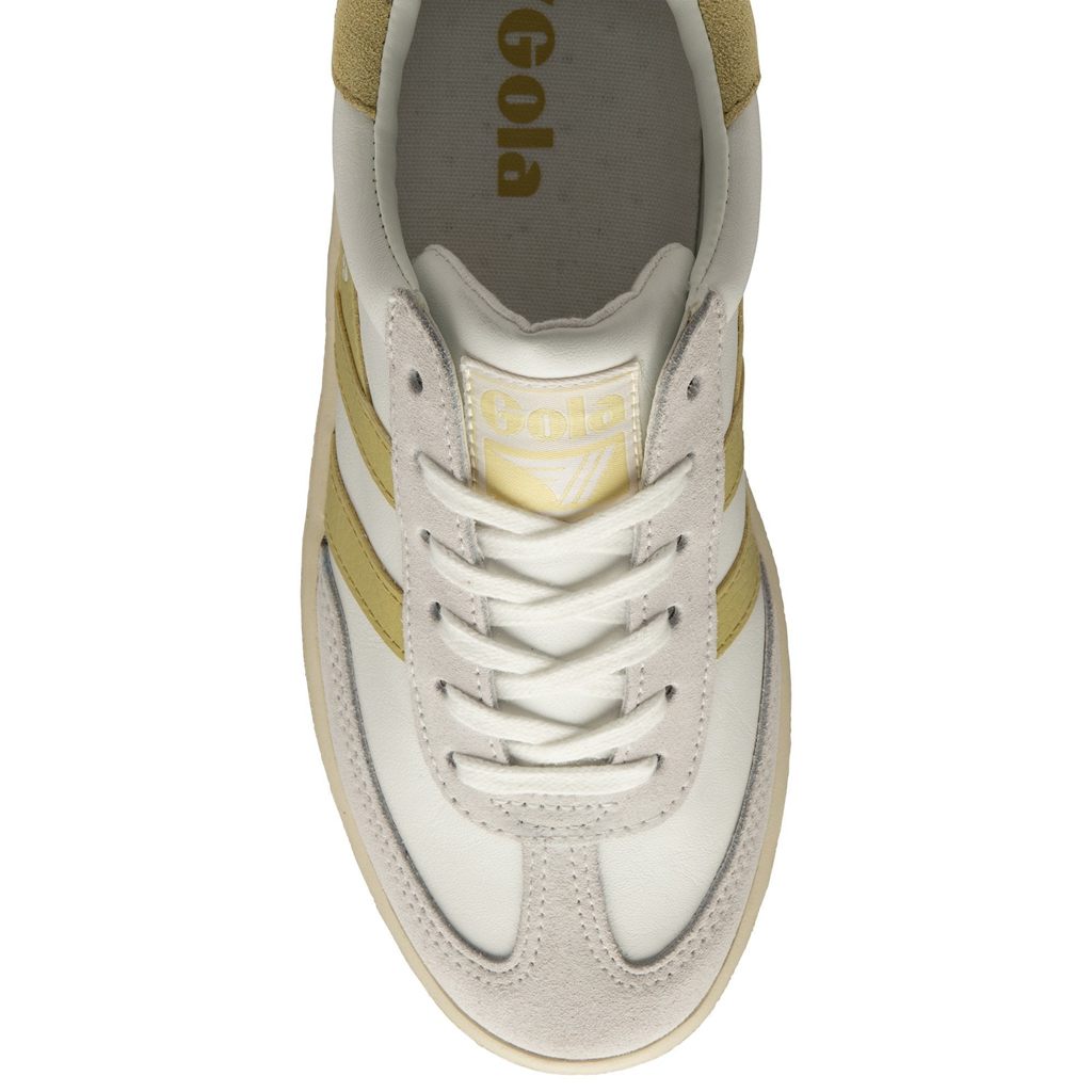 Gola Classics Dropshot Sneakers Branco Limão Portugal | YFHE21957