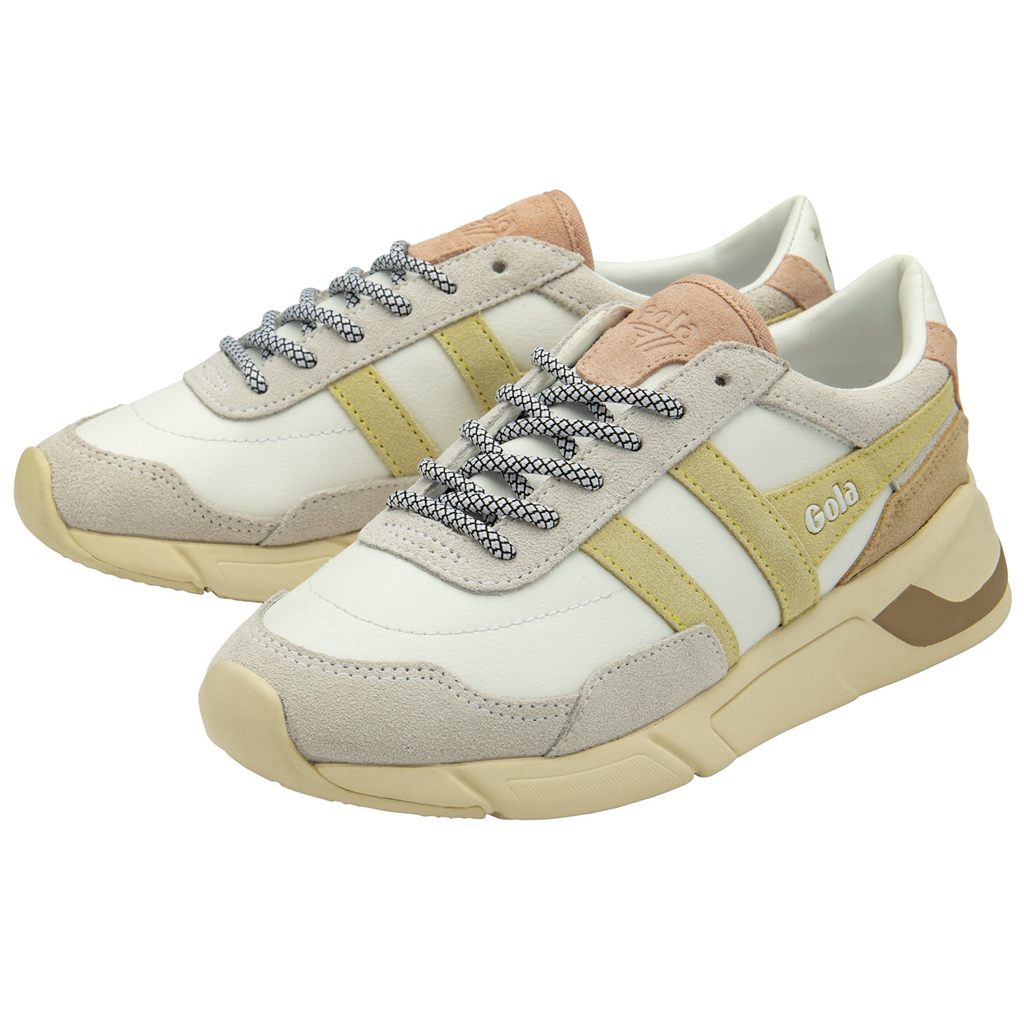 Gola Classics Eclipse Pure Sneakers Branco Limão Rosa Portugal | FWOT86510