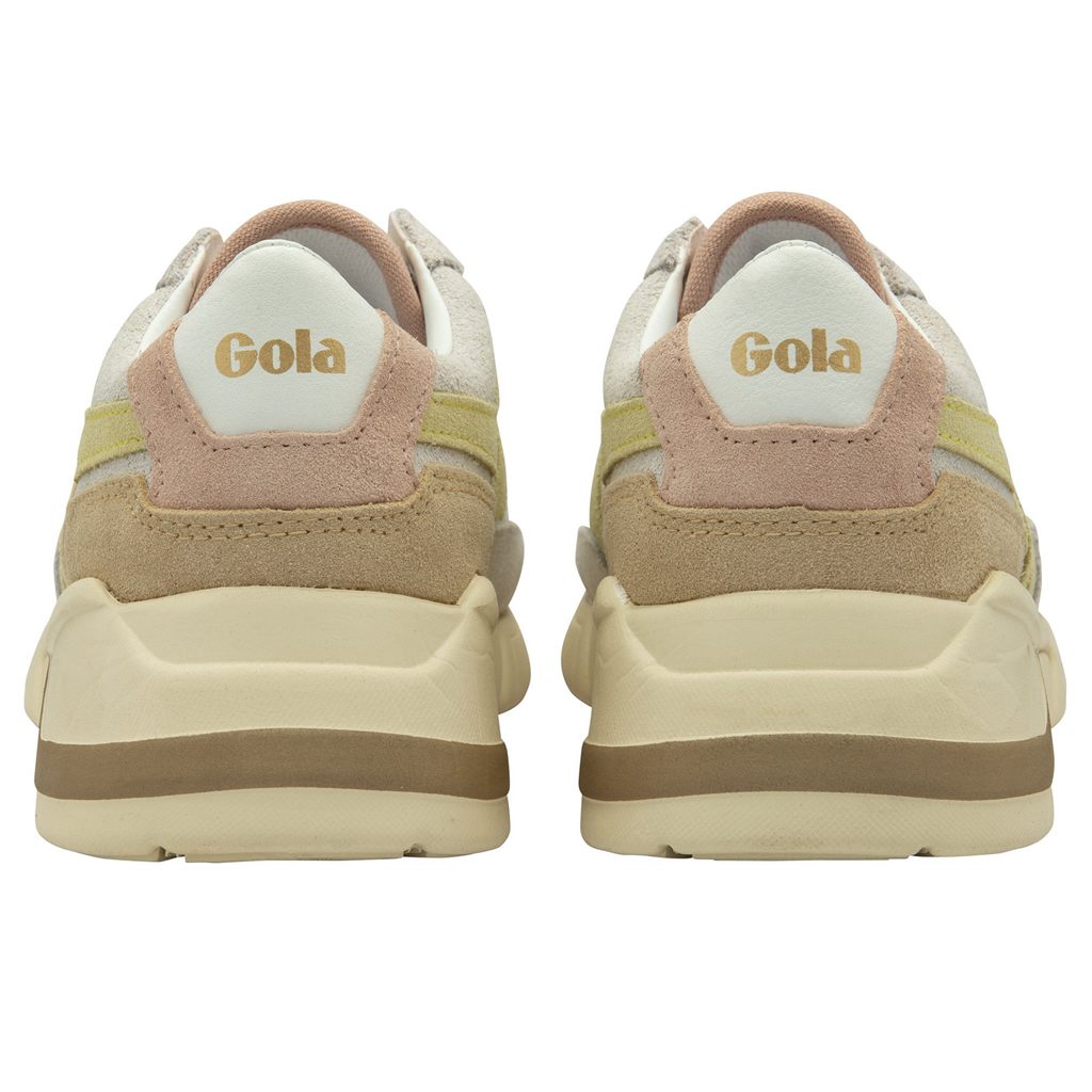 Gola Classics Eclipse Pure Sneakers Branco Limão Rosa Portugal | FWOT86510