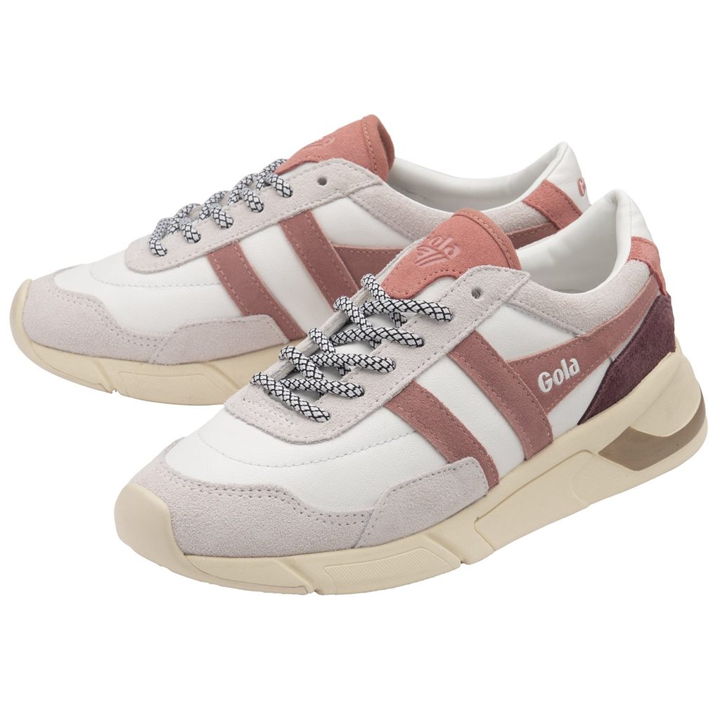 Gola Classics Eclipse Pure Sneakers Branco Rosa Coral Rosa Portugal | YPVK09572