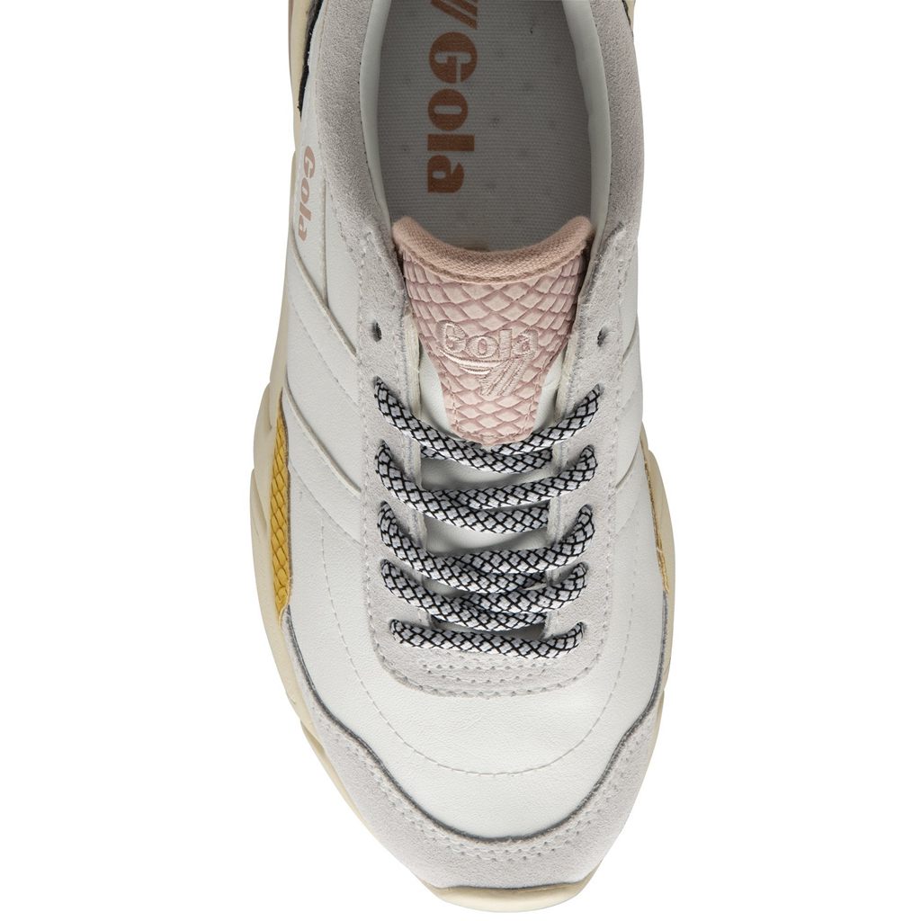 Gola Classics Eclipse Trident Snake Sneakers Branco Rosa Portugal | FOQT43597