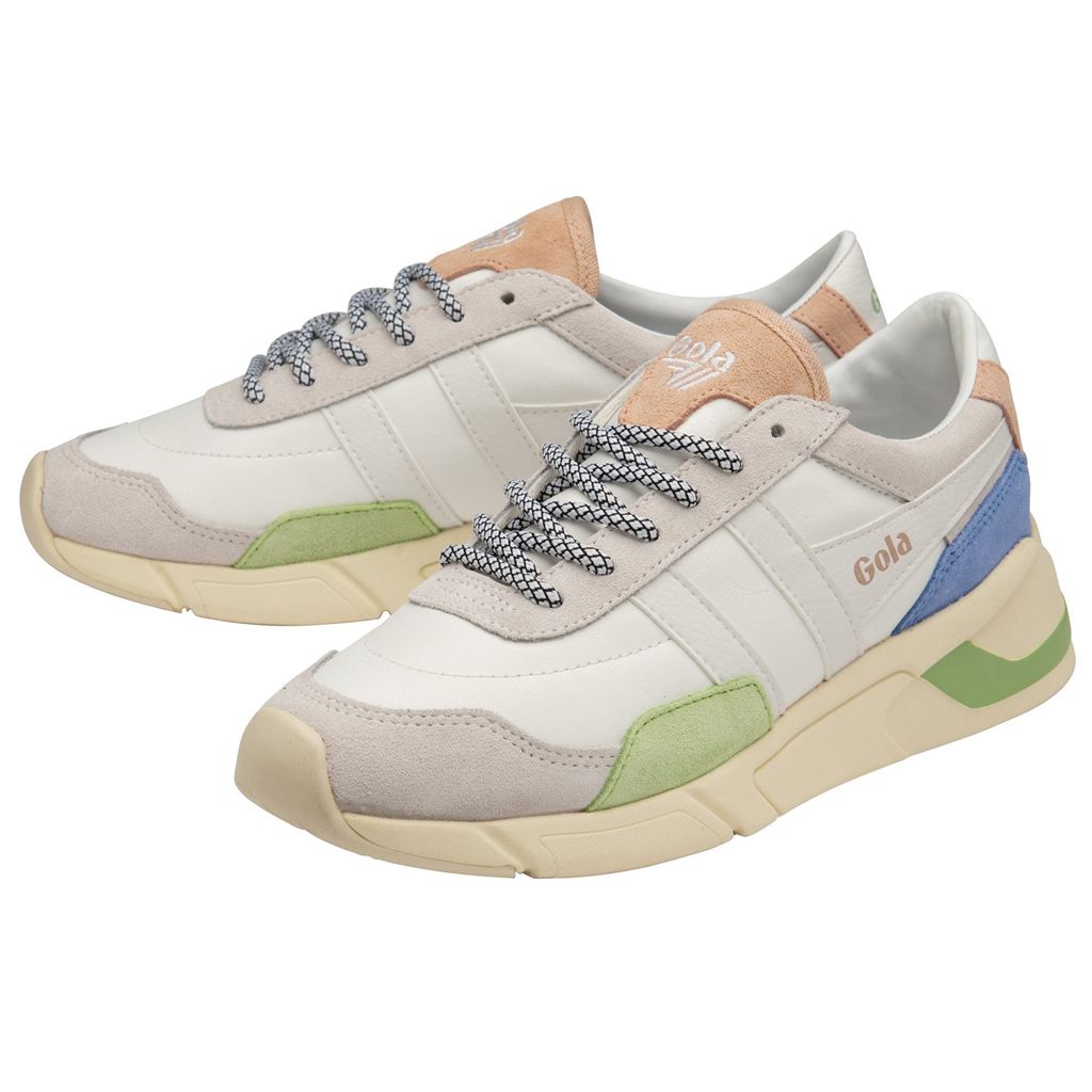 Gola Classics Eclipse Trident Sneakers Branco Verdes Azuis Portugal | QMYN84927