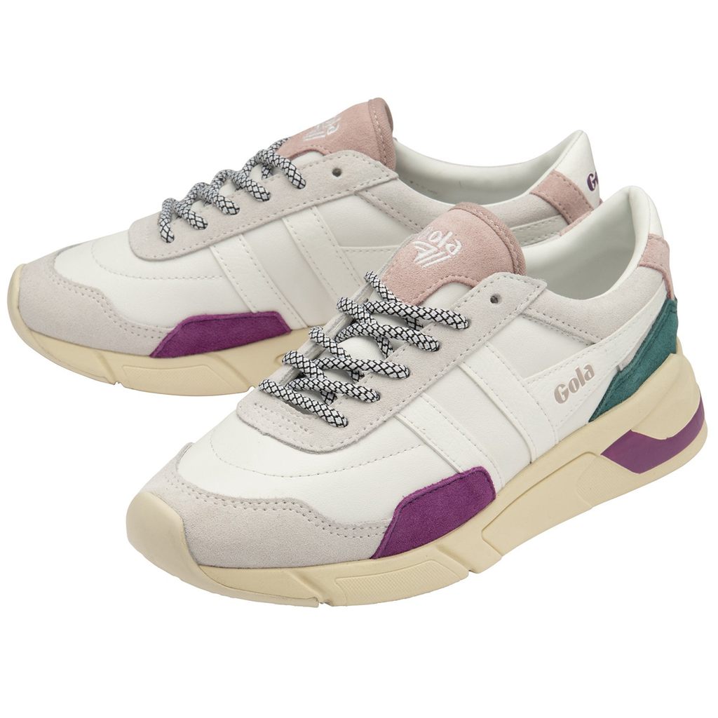 Gola Classics Eclipse Trident Sneakers Branco Rosa Portugal | YIBH24170