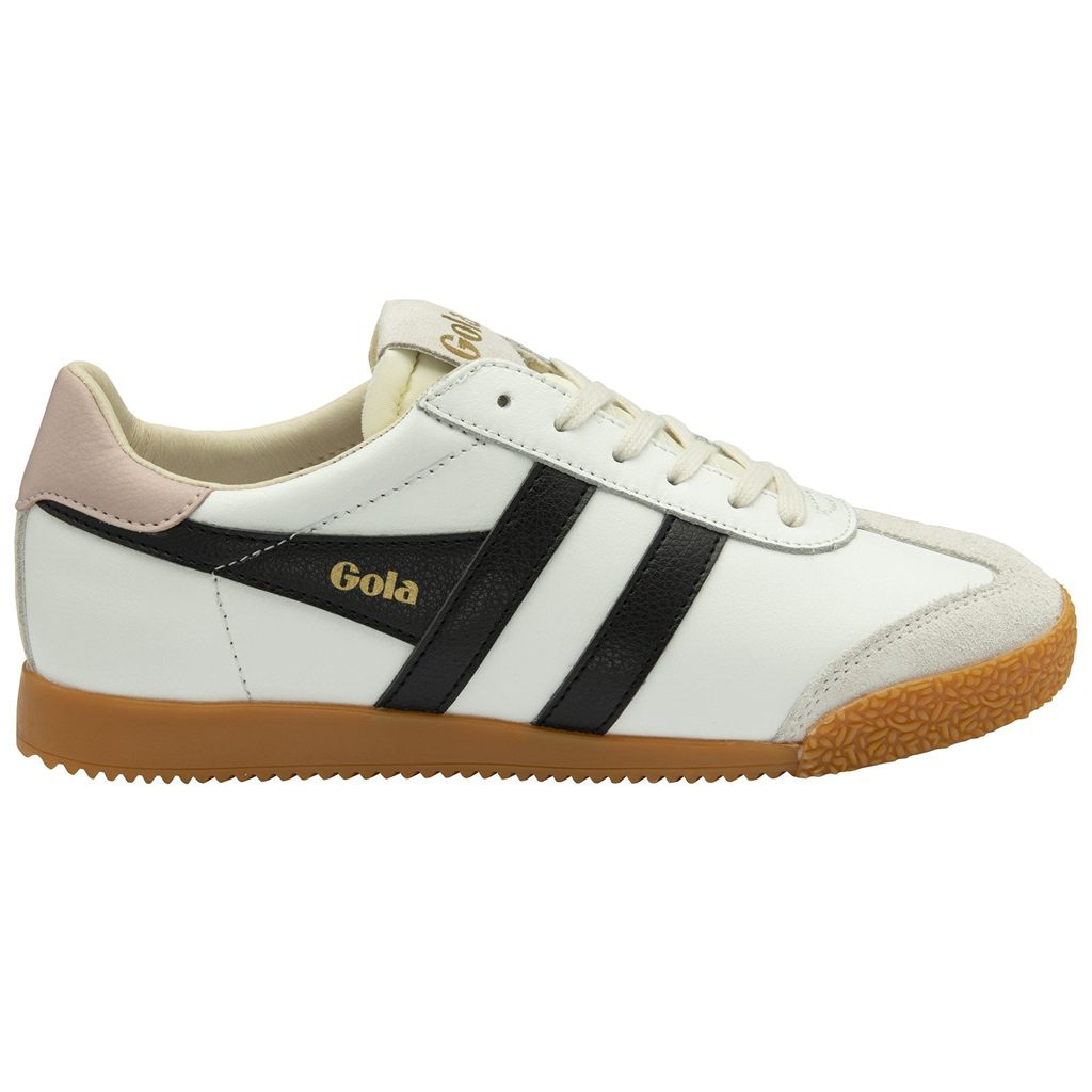 Gola Classics Elan Leather Sneakers Branco Pretas Rosa Portugal | NRWS14268
