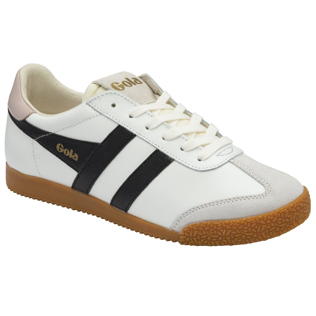 Gola Classics Elan Leather Sneakers Branco Pretas Rosa Portugal | NRWS14268