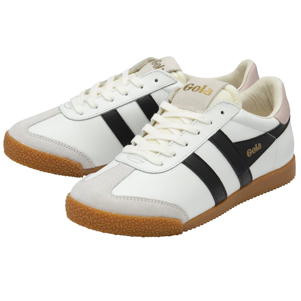 Gola Classics Elan Leather Sneakers Branco Pretas Rosa Portugal | NRWS14268