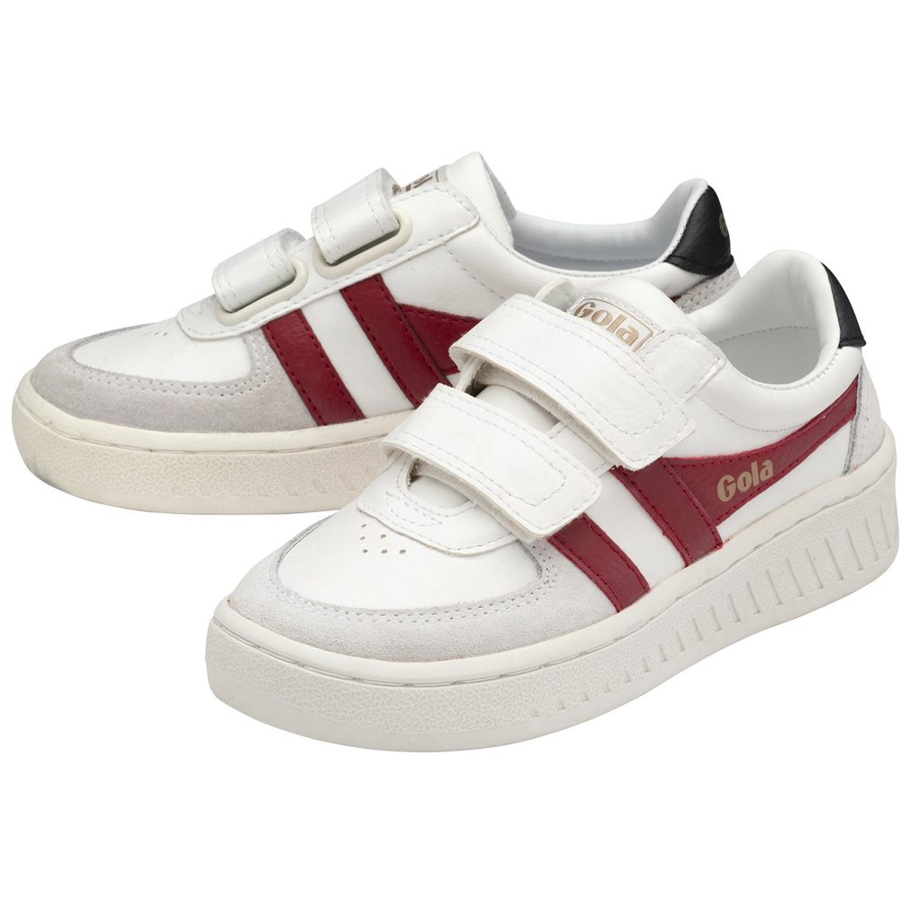 Gola Classics Grandslam Classic Strap Sneakers Branco Vermelhas Escuro Pretas Portugal | ICEV89246