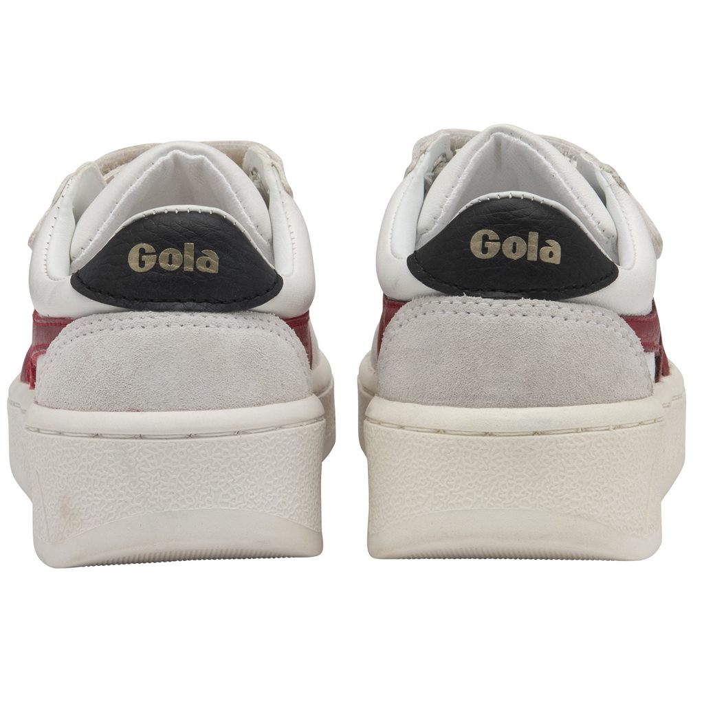Gola Classics Grandslam Classic Strap Sneakers Branco Vermelhas Escuro Pretas Portugal | ICEV89246