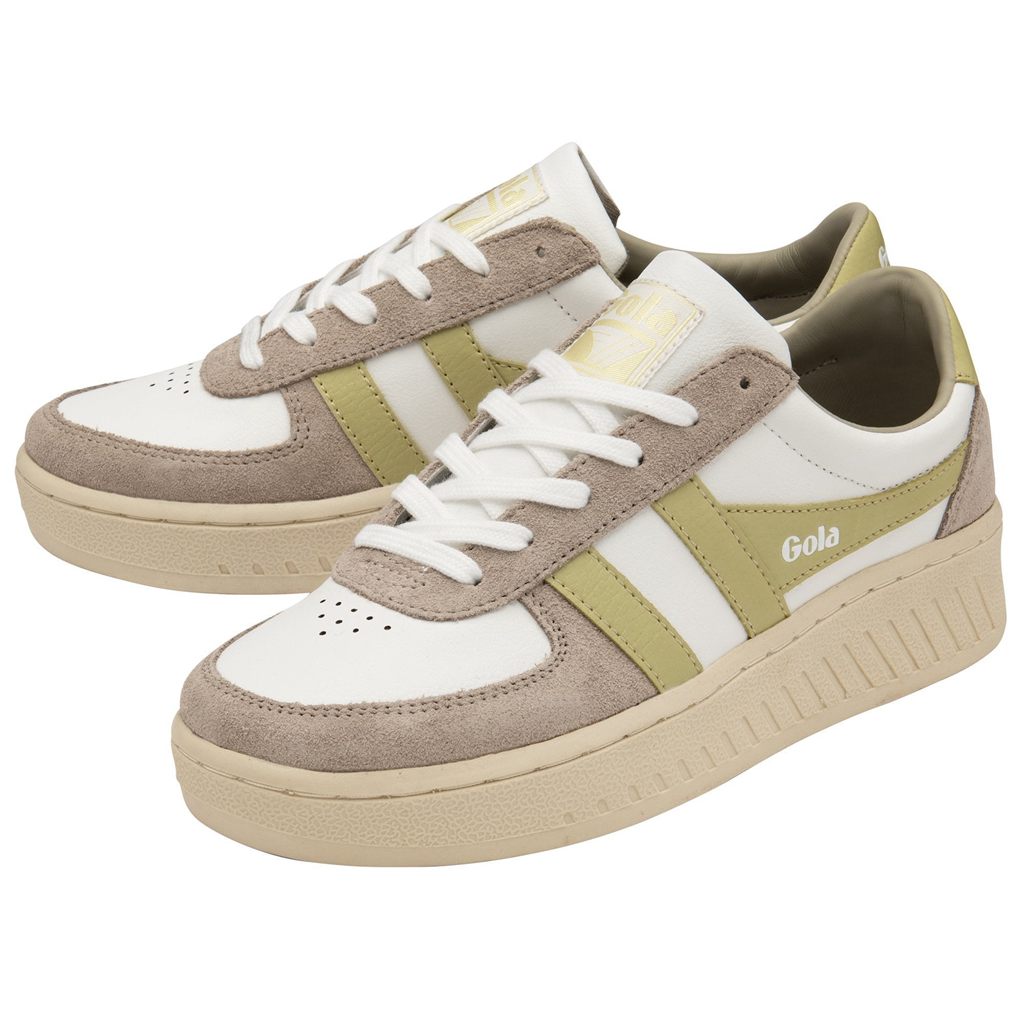 Gola Classics Grandslam Pure Sneakers Branco Cinzentas Limão Portugal | FTDK69354