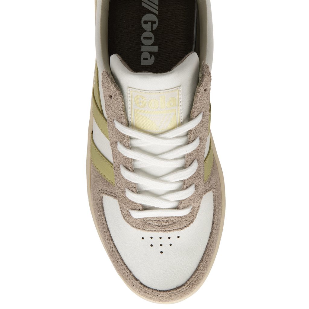 Gola Classics Grandslam Pure Sneakers Branco Cinzentas Limão Portugal | FTDK69354