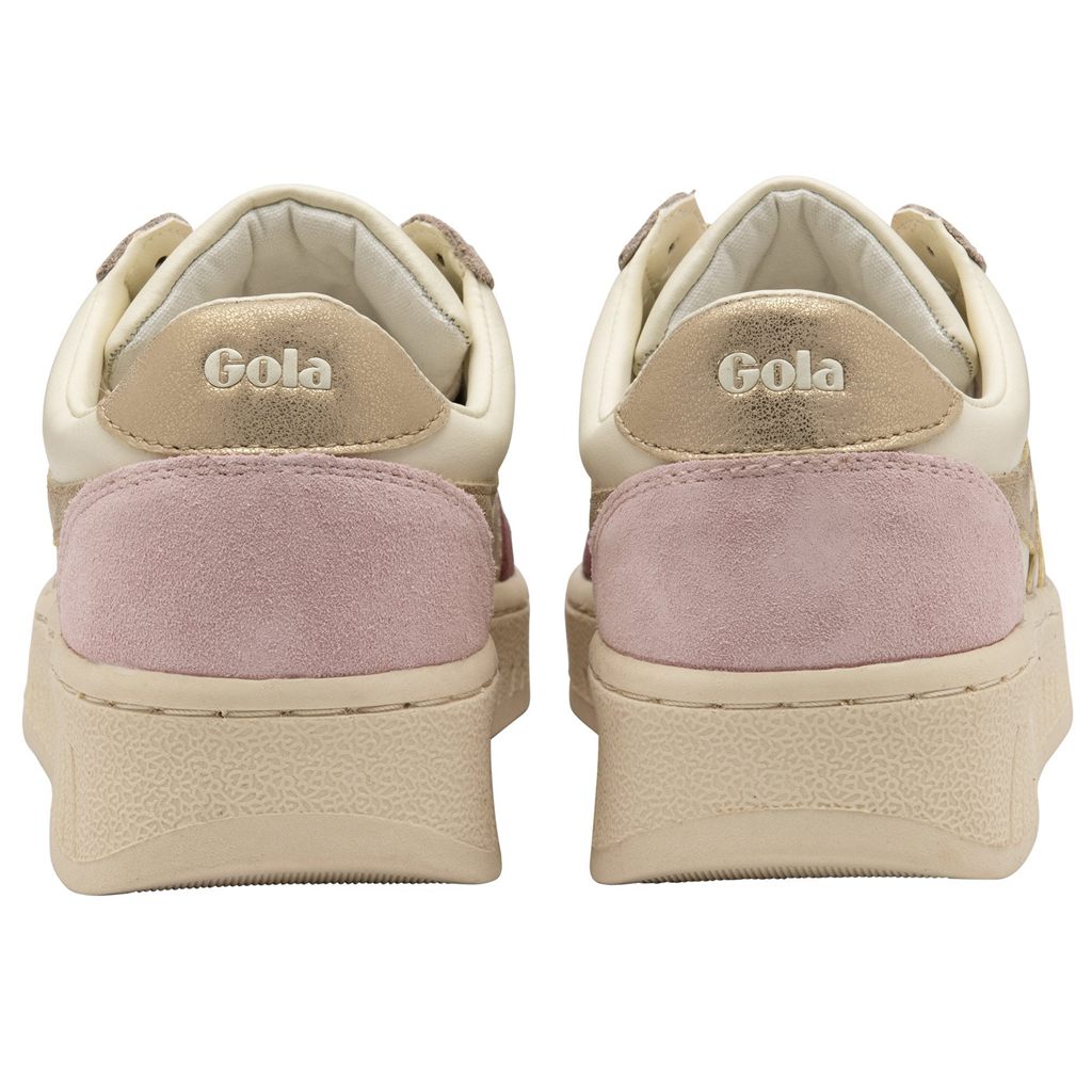 Gola Classics Grandslam Quadrant Sneakers Branco Douradas Rosa Portugal | KZQR80621