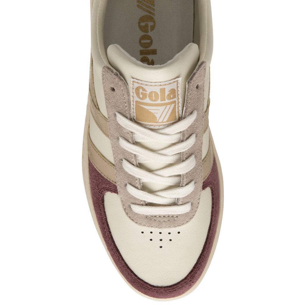 Gola Classics Grandslam Quadrant Sneakers Branco Douradas Rosa Portugal | KZQR80621