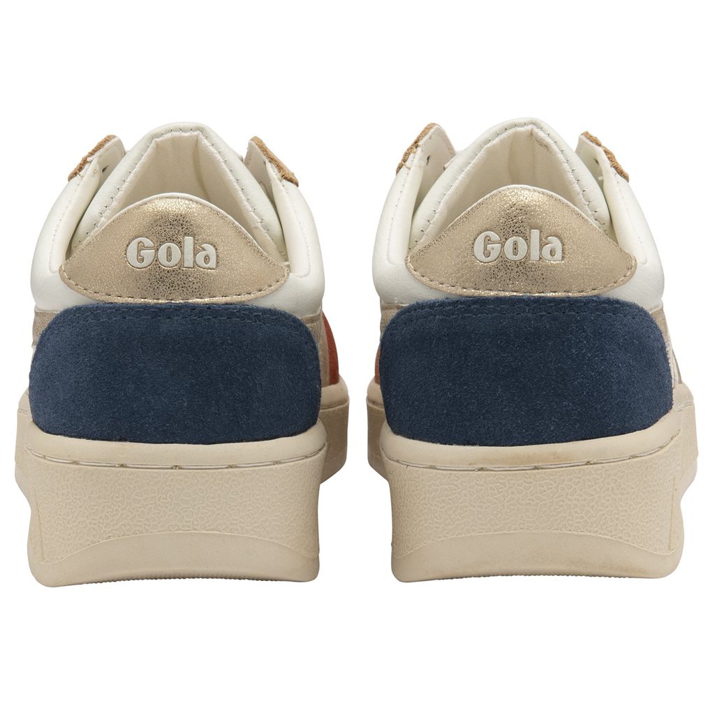 Gola Classics Grandslam Quadrant Sneakers Branco Laranja Douradas Portugal | ZLTA38976