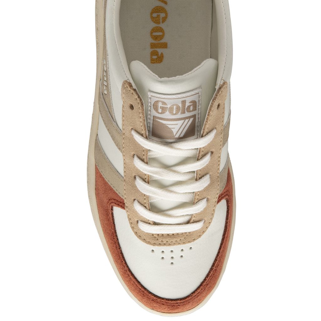 Gola Classics Grandslam Quadrant Sneakers Branco Laranja Douradas Portugal | ZLTA38976