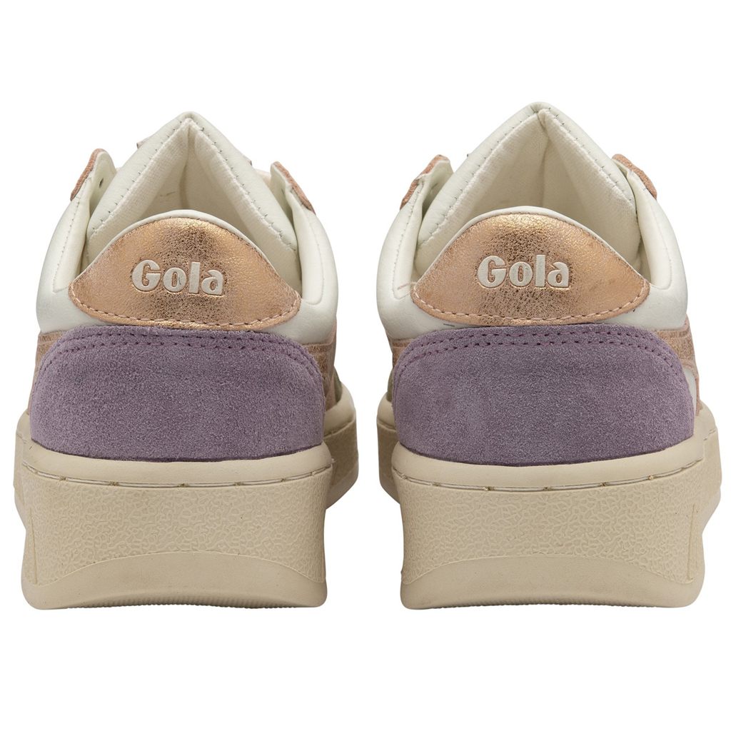 Gola Classics Grandslam Quadrant Sneakers Branco Caqui Rosa Douradas Portugal | VHQN40516