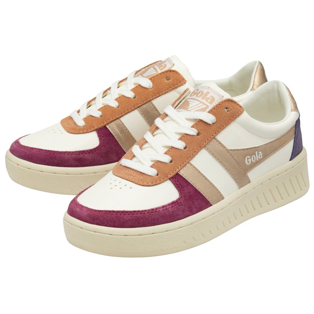 Gola Classics Grandslam Quadrant Sneakers Branco Rosa Douradas Portugal | TGOA09351