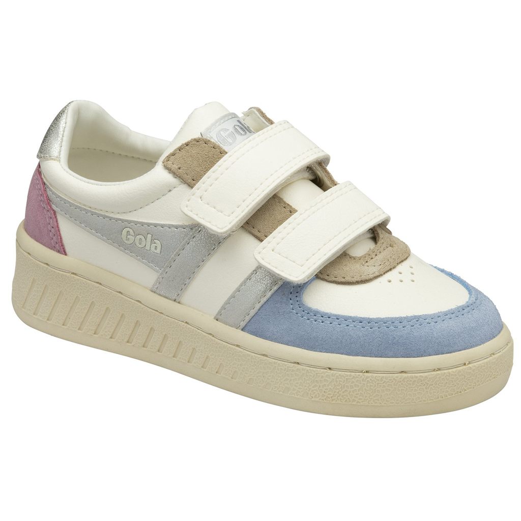 Gola Classics Grandslam Quadrant Strap Sneakers Branco Prateadas Portugal | SMRC57360