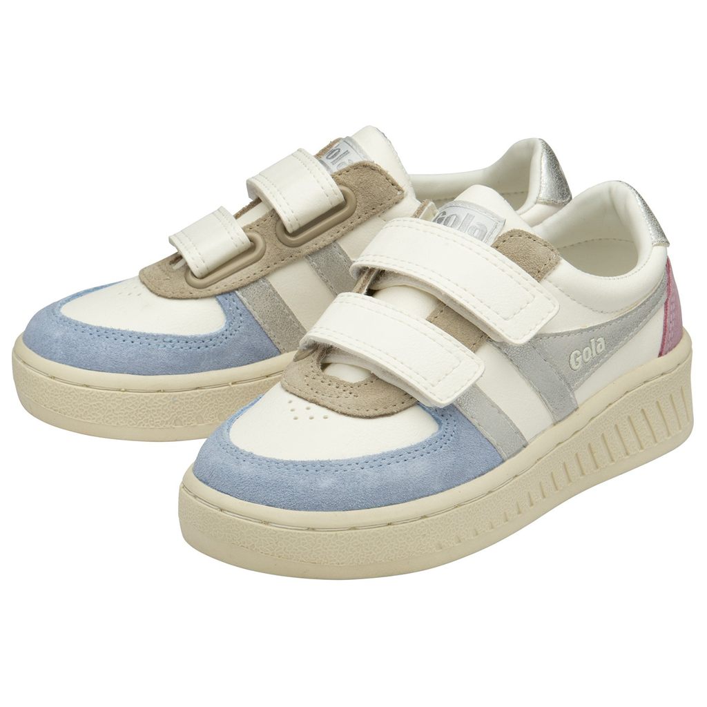 Gola Classics Grandslam Quadrant Strap Sneakers Branco Prateadas Portugal | SMRC57360