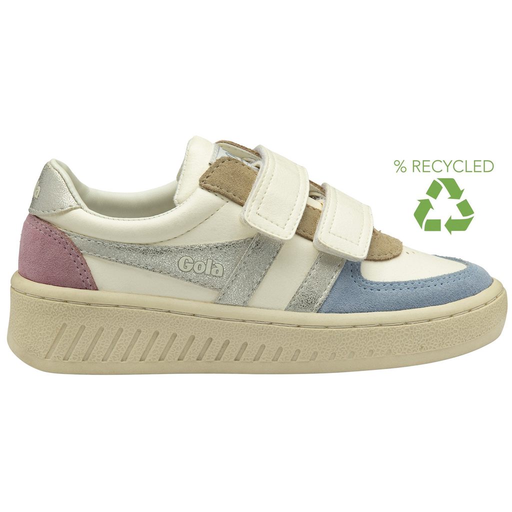 Gola Classics Grandslam Quadrant Strap Sneakers Branco Prateadas Portugal | SMRC57360