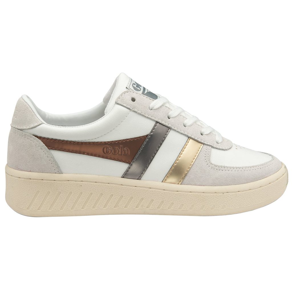 Gola Classics Grandslam Trident Metallic Sneakers Branco Douradas Portugal | ZLNP73062