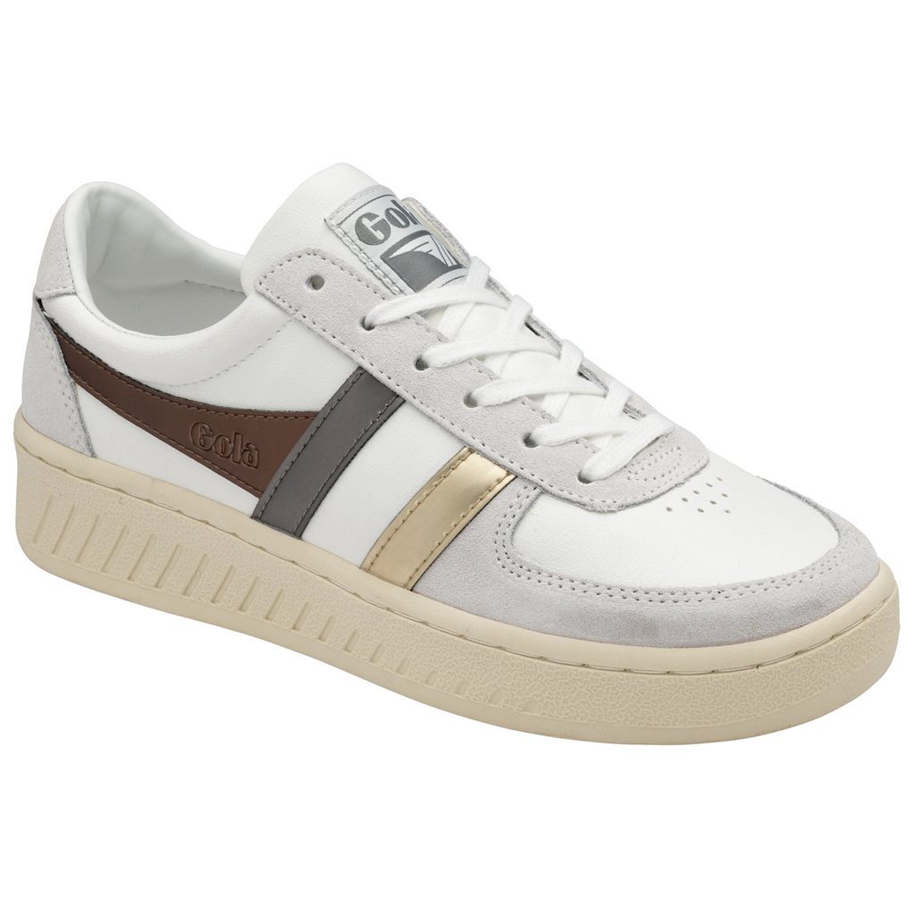 Gola Classics Grandslam Trident Metallic Sneakers Branco Douradas Portugal | ZLNP73062