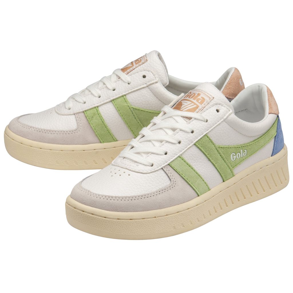 Gola Classics Grandslam Trident Sneakers Branco Verdes Rosa Portugal | CIHG60348
