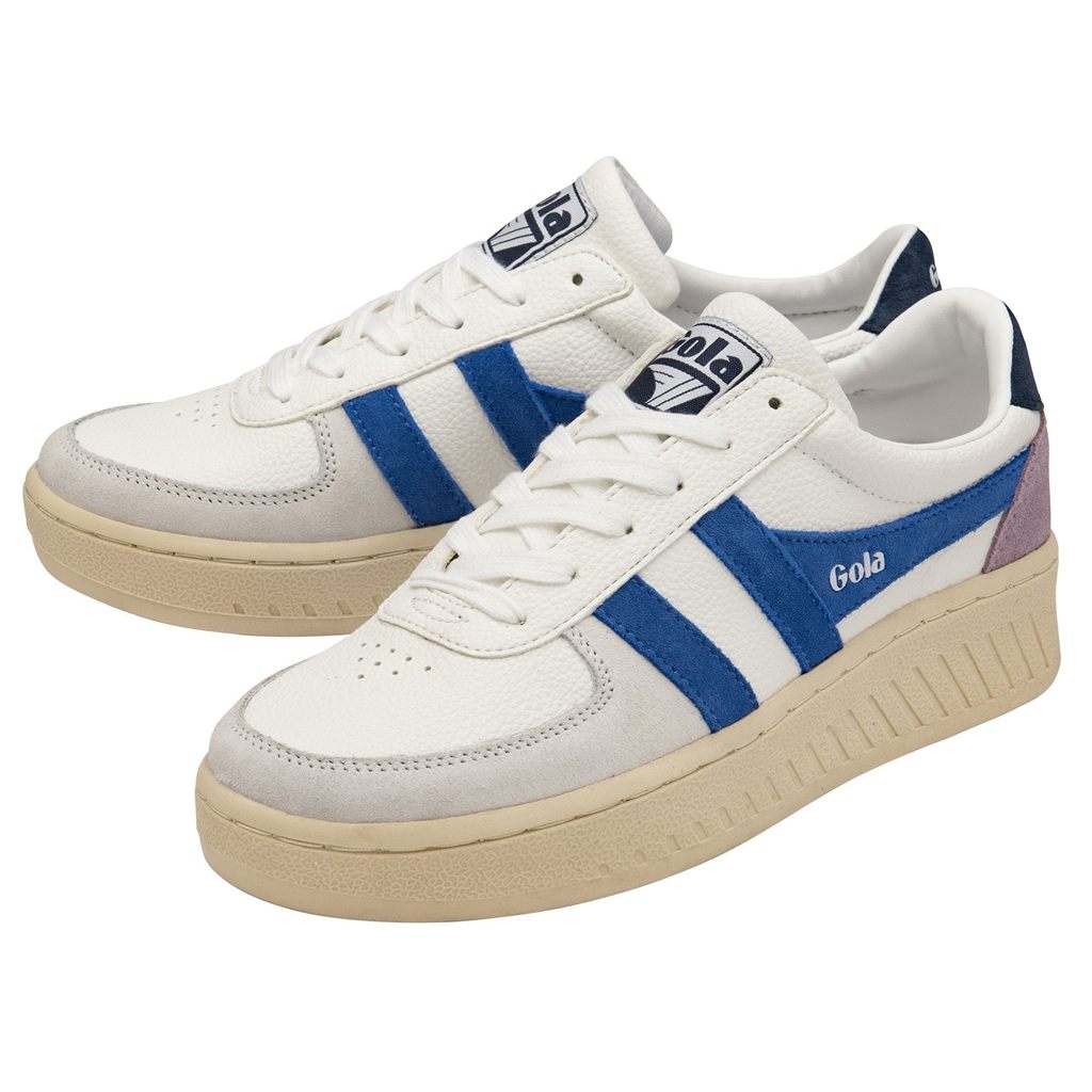 Gola Classics Grandslam Trident Sneakers Branco Azul Marinho Portugal | VZDE57840