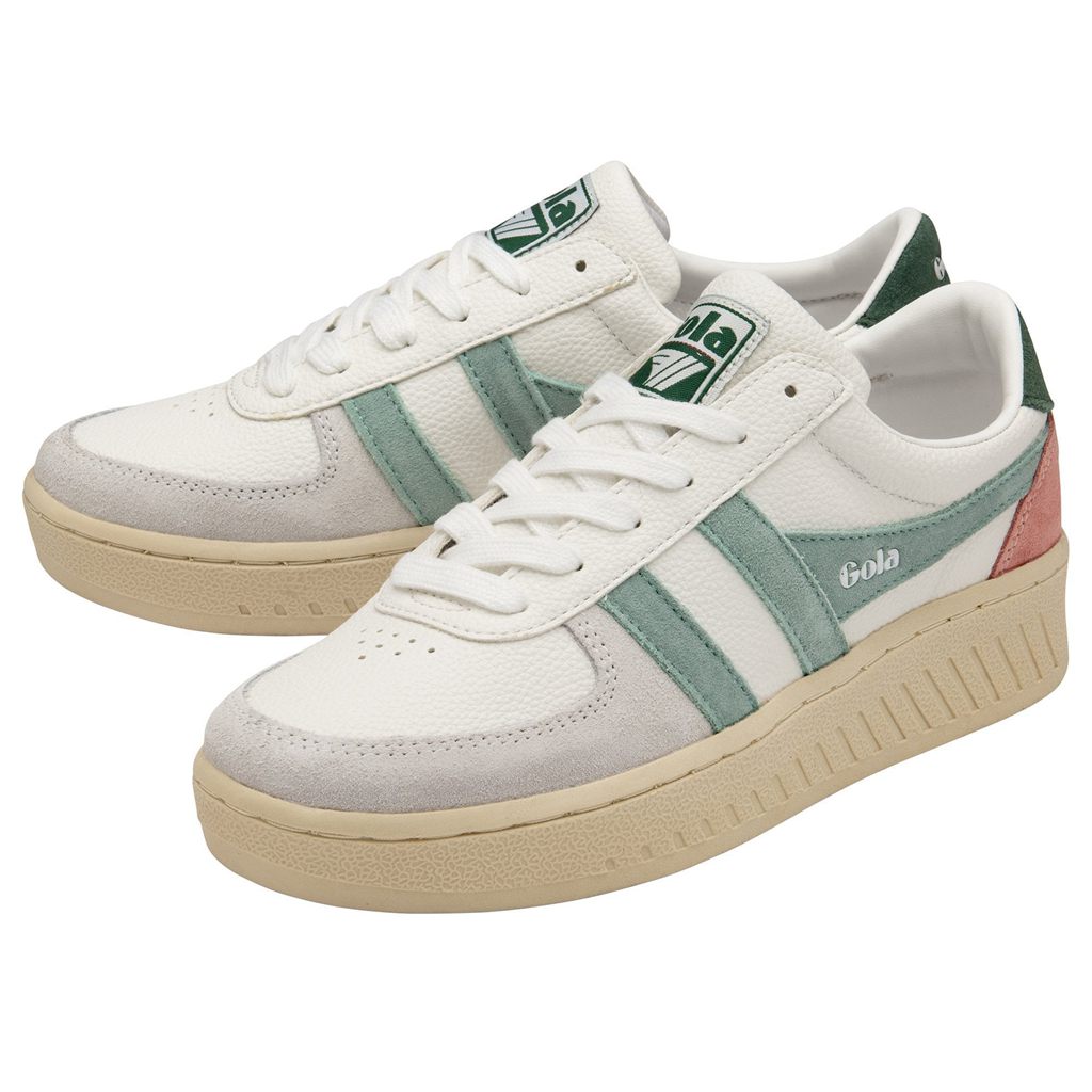 Gola Classics Grandslam Trident Sneakers Branco Verdes Portugal | CWPE58613