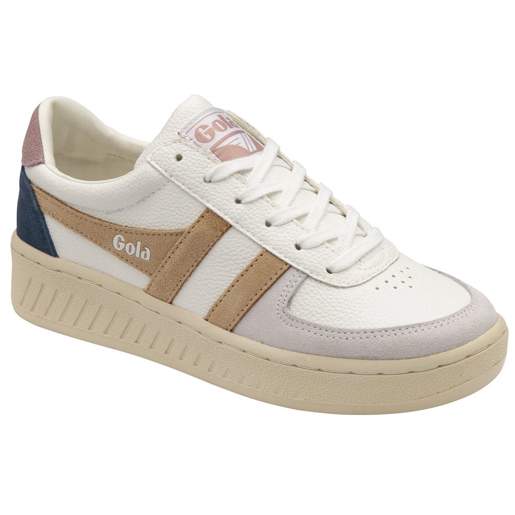 Gola Classics Grandslam Trident Sneakers Branco Rosa Portugal | RYQZ02379