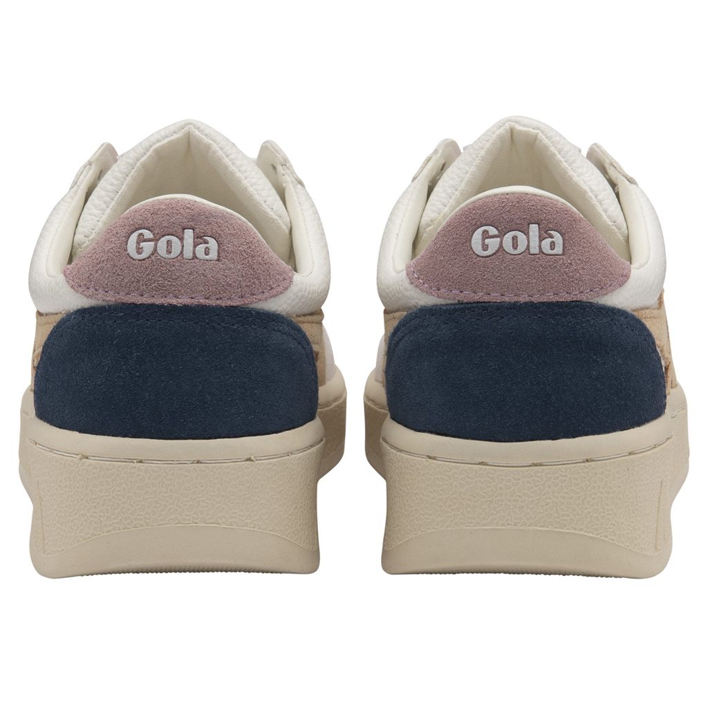 Gola Classics Grandslam Trident Sneakers Branco Rosa Portugal | RYQZ02379