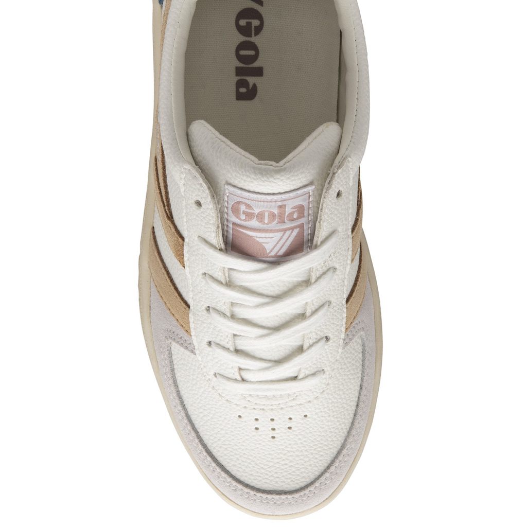 Gola Classics Grandslam Trident Sneakers Branco Rosa Portugal | RYQZ02379