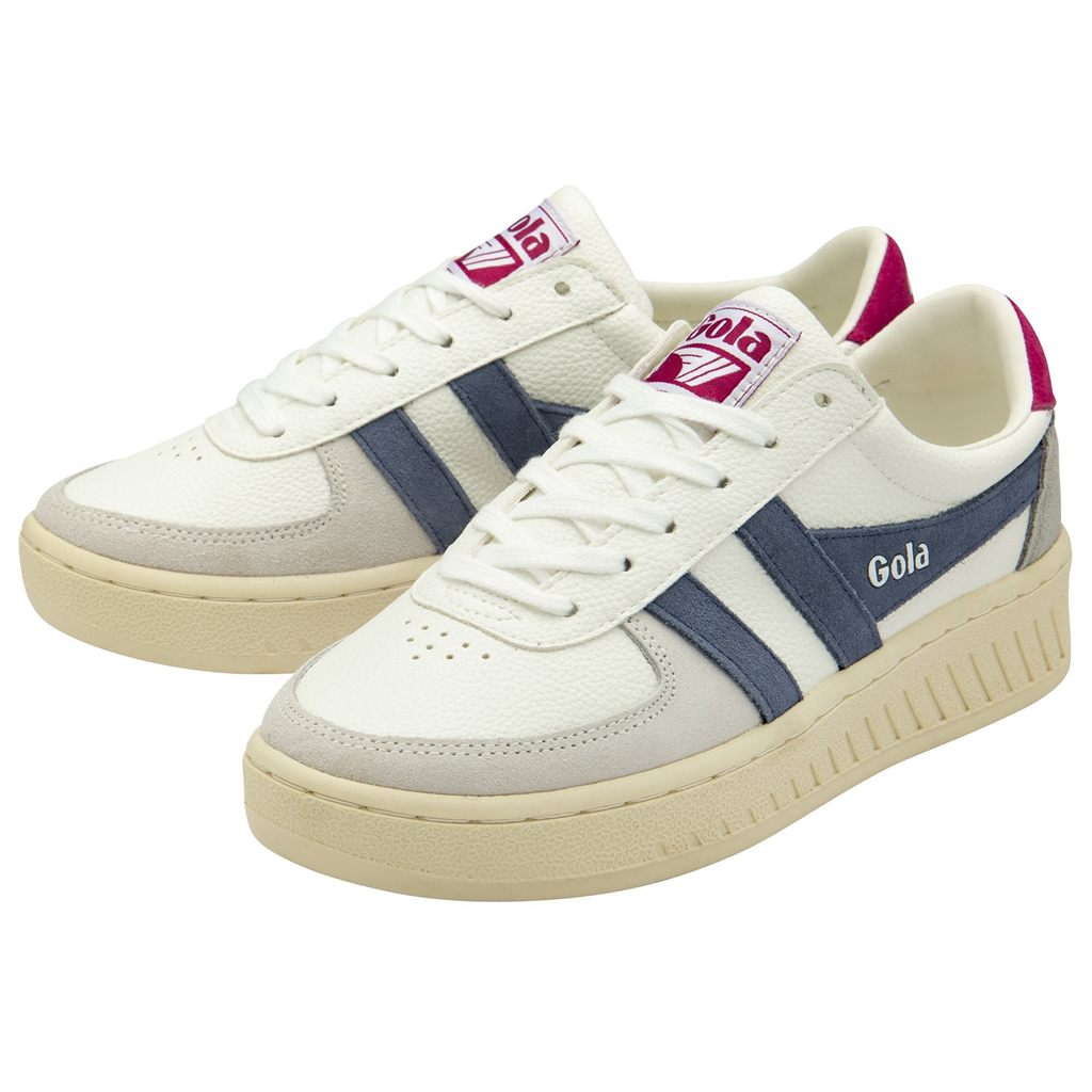 Gola Classics Grandslam Trident Sneakers Branco Fucsia Portugal | XEGD46278