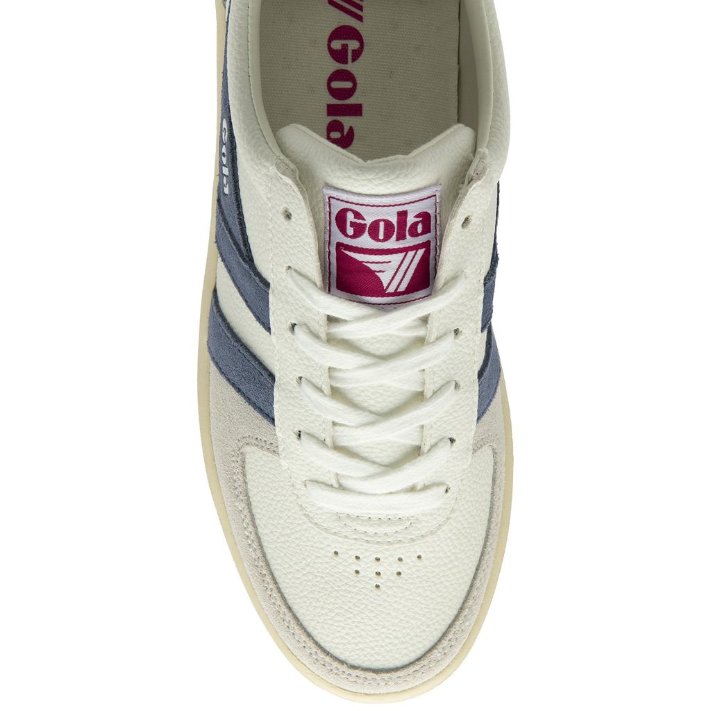Gola Classics Grandslam Trident Sneakers Branco Fucsia Portugal | XEGD46278