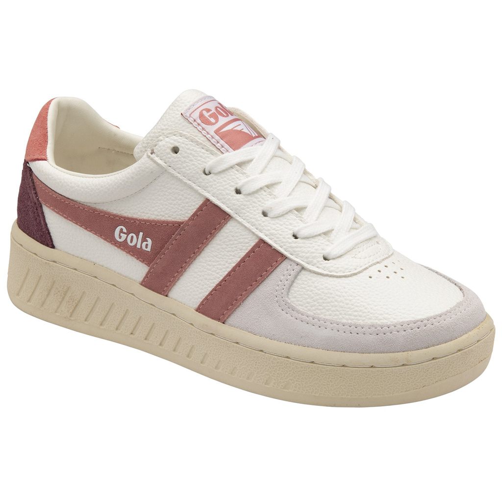 Gola Classics Grandslam Trident Sneakers Branco Rosa Coral Rosa Portugal | VRTE63719