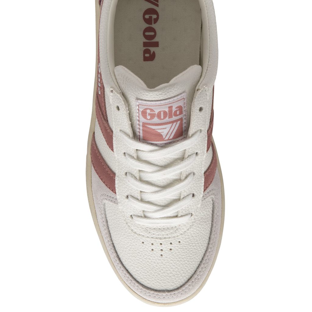 Gola Classics Grandslam Trident Sneakers Branco Rosa Coral Rosa Portugal | VRTE63719