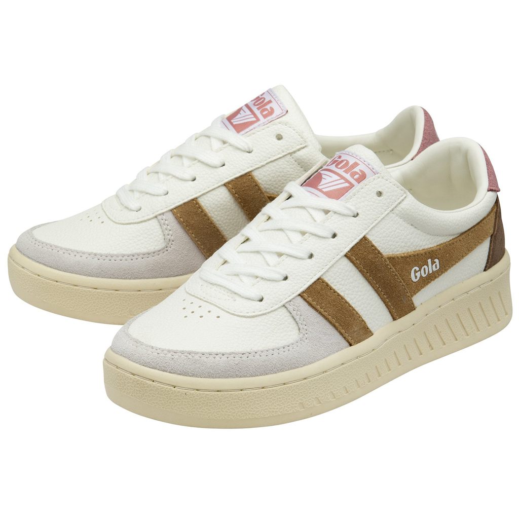 Gola Classics Grandslam Trident Sneakers Branco Marrom Rosa Portugal | PHMA83762