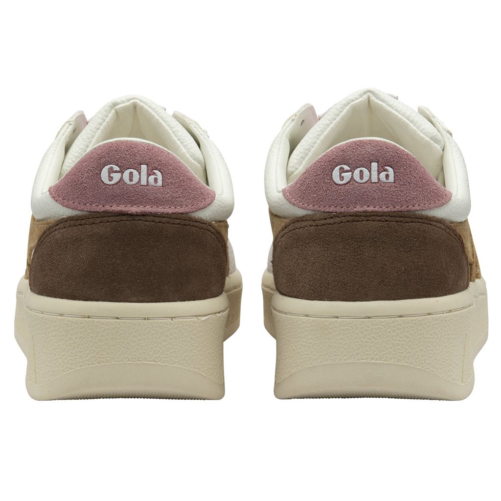 Gola Classics Grandslam Trident Sneakers Branco Marrom Rosa Portugal | PHMA83762