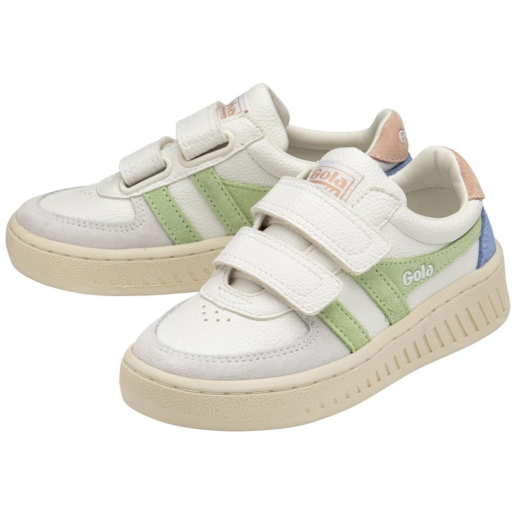 Gola Classics Grandslam Trident Strap Sneakers Branco Verdes Rosa Portugal | XLUO38976