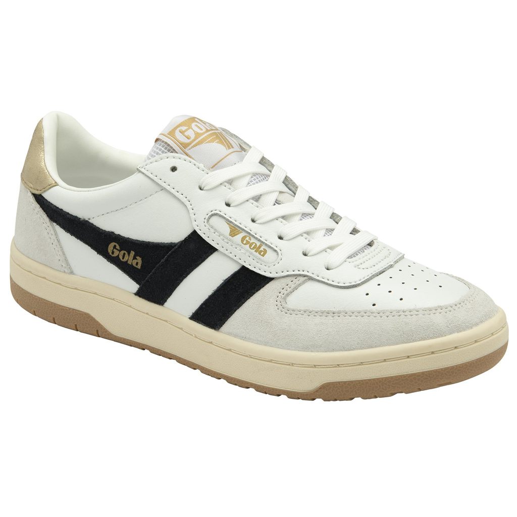 Gola Classics Hawk Sneakers Branco Pretas Douradas Portugal | OUPT25730