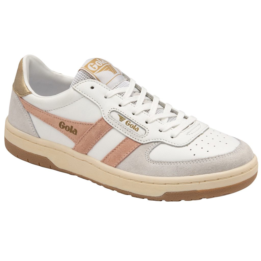 Gola Classics Hawk Sneakers Branco Rosa Douradas Portugal | ULIP04723