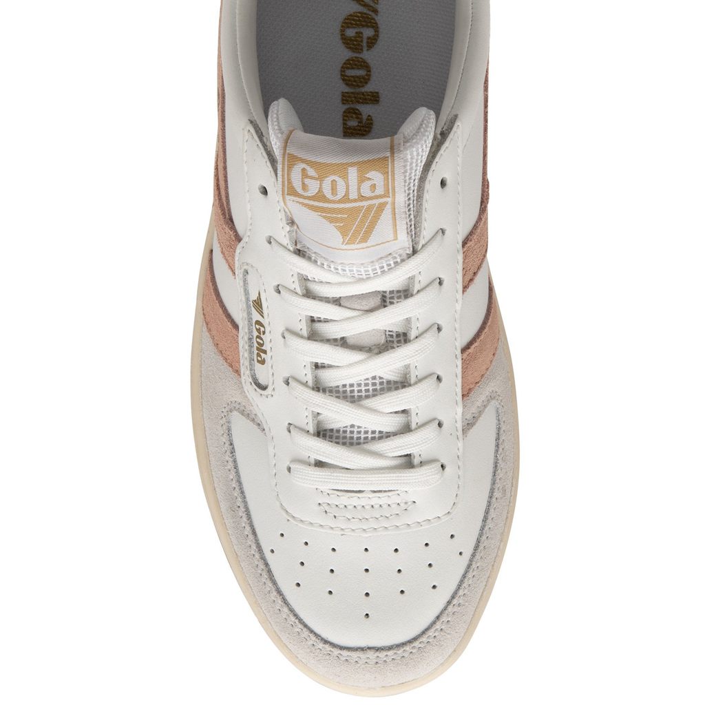 Gola Classics Hawk Sneakers Branco Rosa Douradas Portugal | ULIP04723
