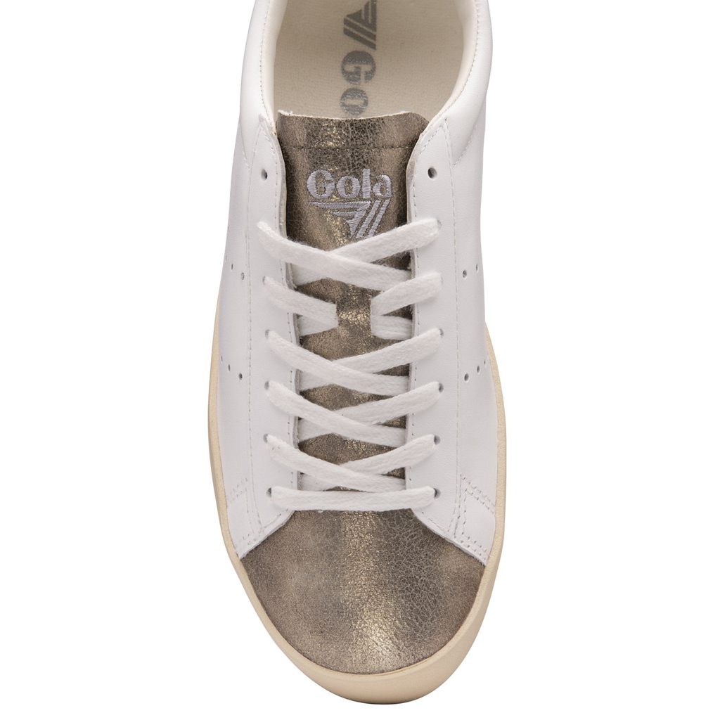 Gola Classics Nova Metallic Sneakers Branco Douradas Portugal | XRHQ85126